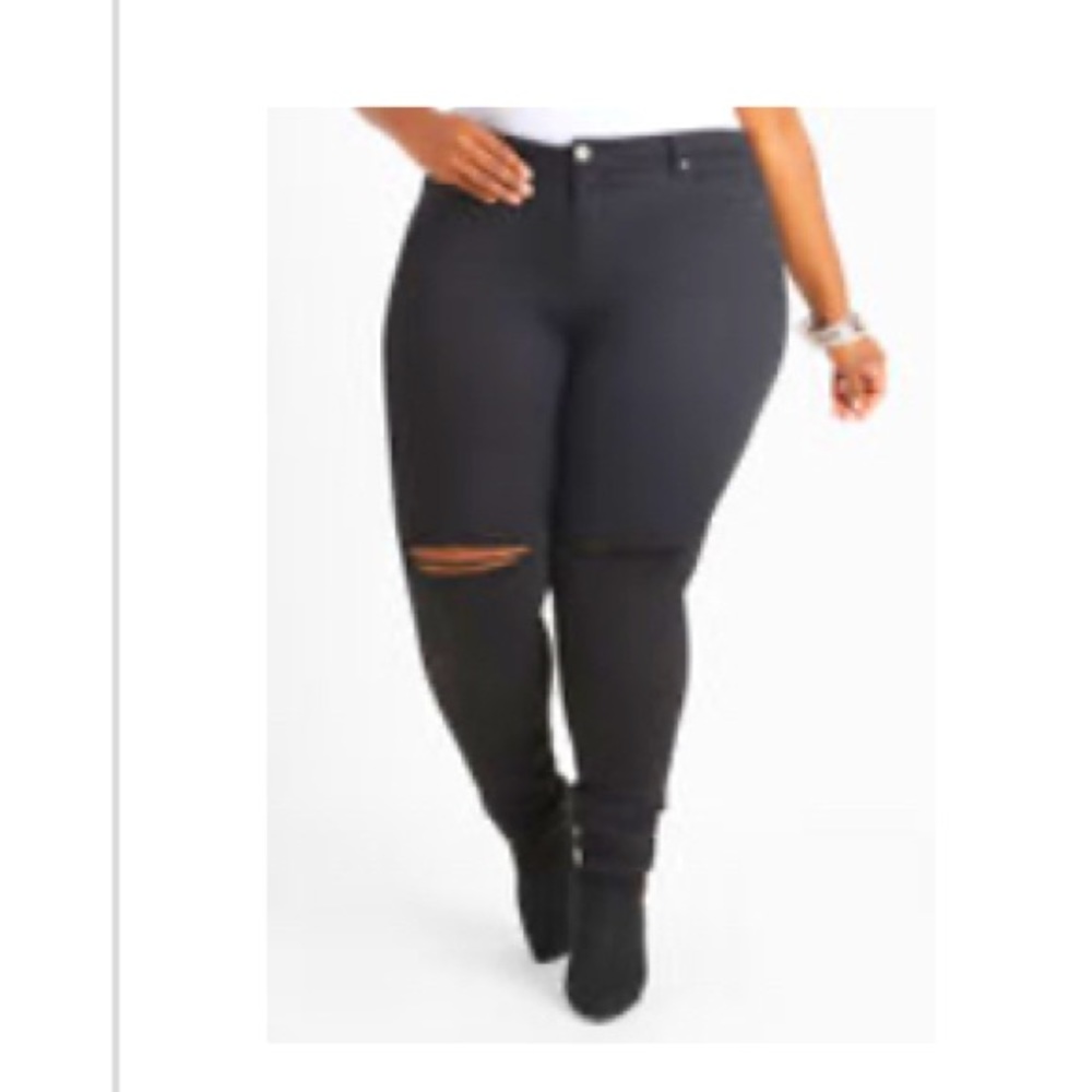 36w (6X) High Rise Jeggings Black Brand New